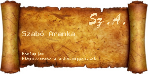 Szabó Aranka névjegykártya